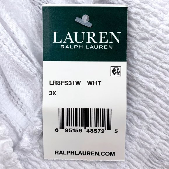 Ralph Lauren Smocked Off-The-Shoulder Cover-Up - Picture 11 of 14